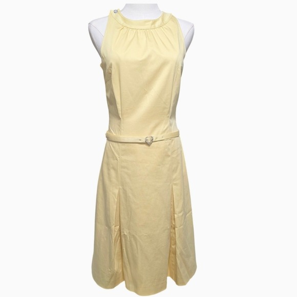 Ted Baker London Dresses & Skirts - TED BAKER NWOT pale Yellow Sleeveless Knee Length Dress with Belt spring Size 2